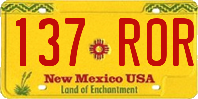 NM license plate 137ROR