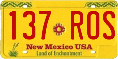 NM license plate 137ROS