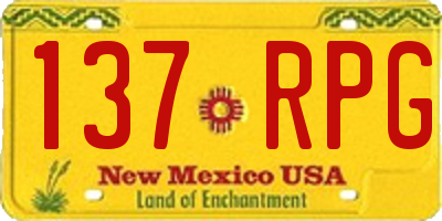 NM license plate 137RPG