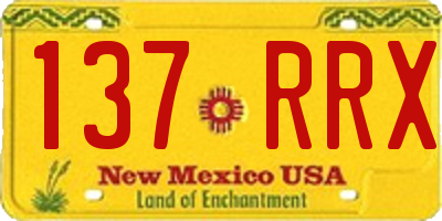 NM license plate 137RRX