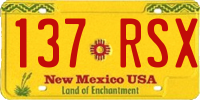 NM license plate 137RSX