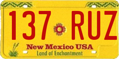 NM license plate 137RUZ