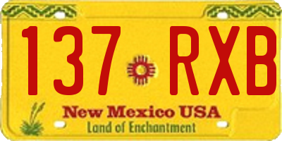 NM license plate 137RXB