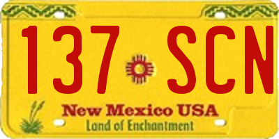 NM license plate 137SCN