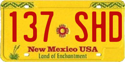 NM license plate 137SHD