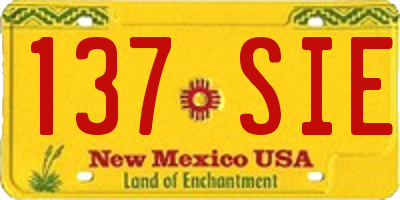 NM license plate 137SIE