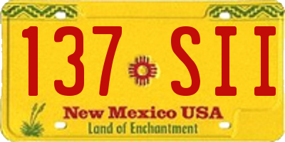 NM license plate 137SII