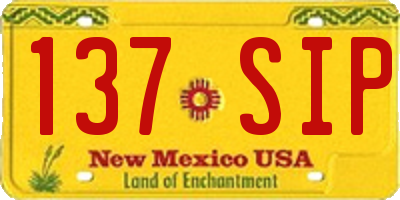 NM license plate 137SIP