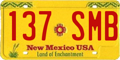 NM license plate 137SMB