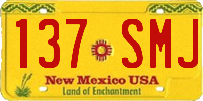 NM license plate 137SMJ