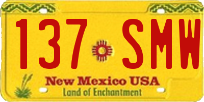NM license plate 137SMW