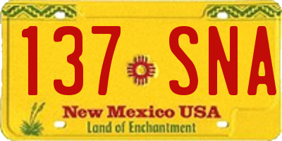 NM license plate 137SNA