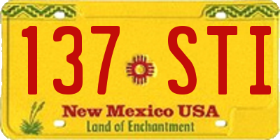 NM license plate 137STI
