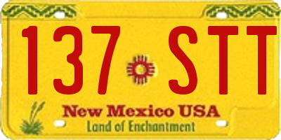 NM license plate 137STT