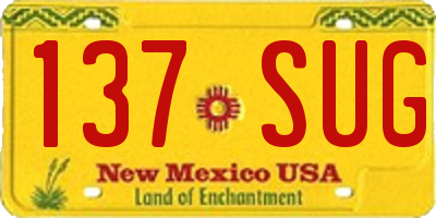 NM license plate 137SUG