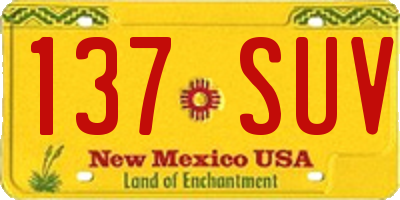 NM license plate 137SUV