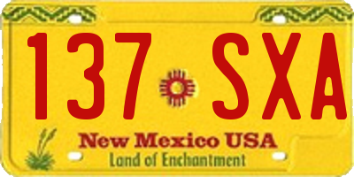 NM license plate 137SXA