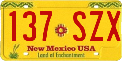 NM license plate 137SZX