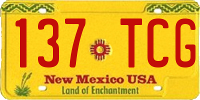 NM license plate 137TCG