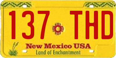 NM license plate 137THD