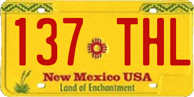 NM license plate 137THL