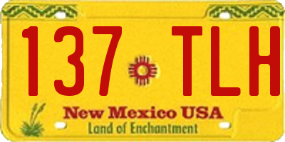 NM license plate 137TLH