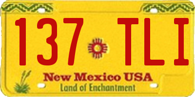 NM license plate 137TLI