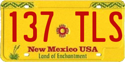 NM license plate 137TLS
