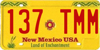 NM license plate 137TMM