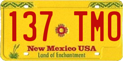 NM license plate 137TMO