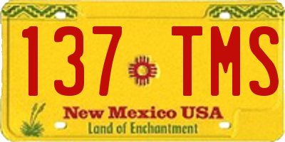 NM license plate 137TMS
