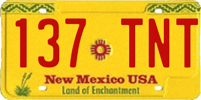 NM license plate 137TNT