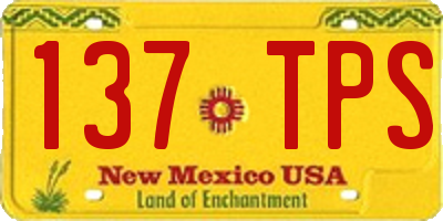 NM license plate 137TPS