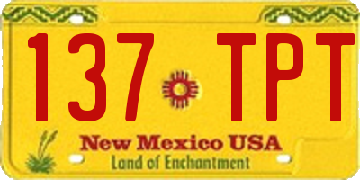 NM license plate 137TPT