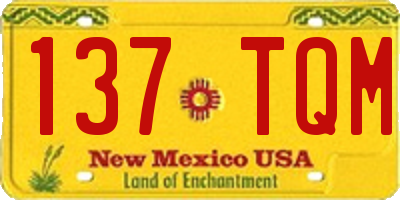 NM license plate 137TQM