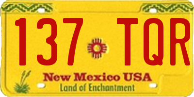 NM license plate 137TQR