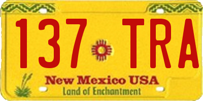 NM license plate 137TRA