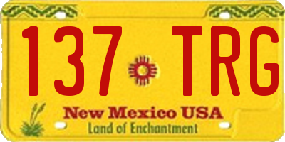 NM license plate 137TRG