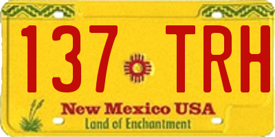 NM license plate 137TRH