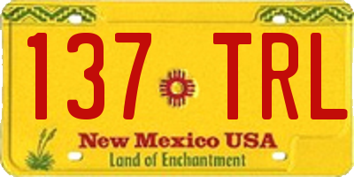 NM license plate 137TRL