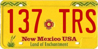 NM license plate 137TRS