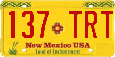 NM license plate 137TRT