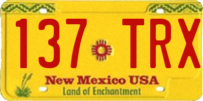 NM license plate 137TRX