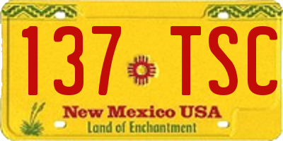 NM license plate 137TSC