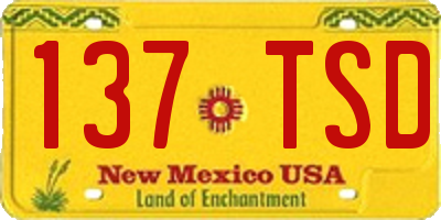 NM license plate 137TSD