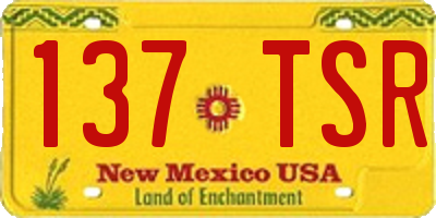 NM license plate 137TSR