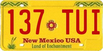 NM license plate 137TUI