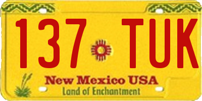 NM license plate 137TUK