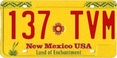 NM license plate 137TVM