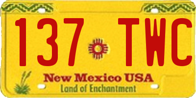 NM license plate 137TWC